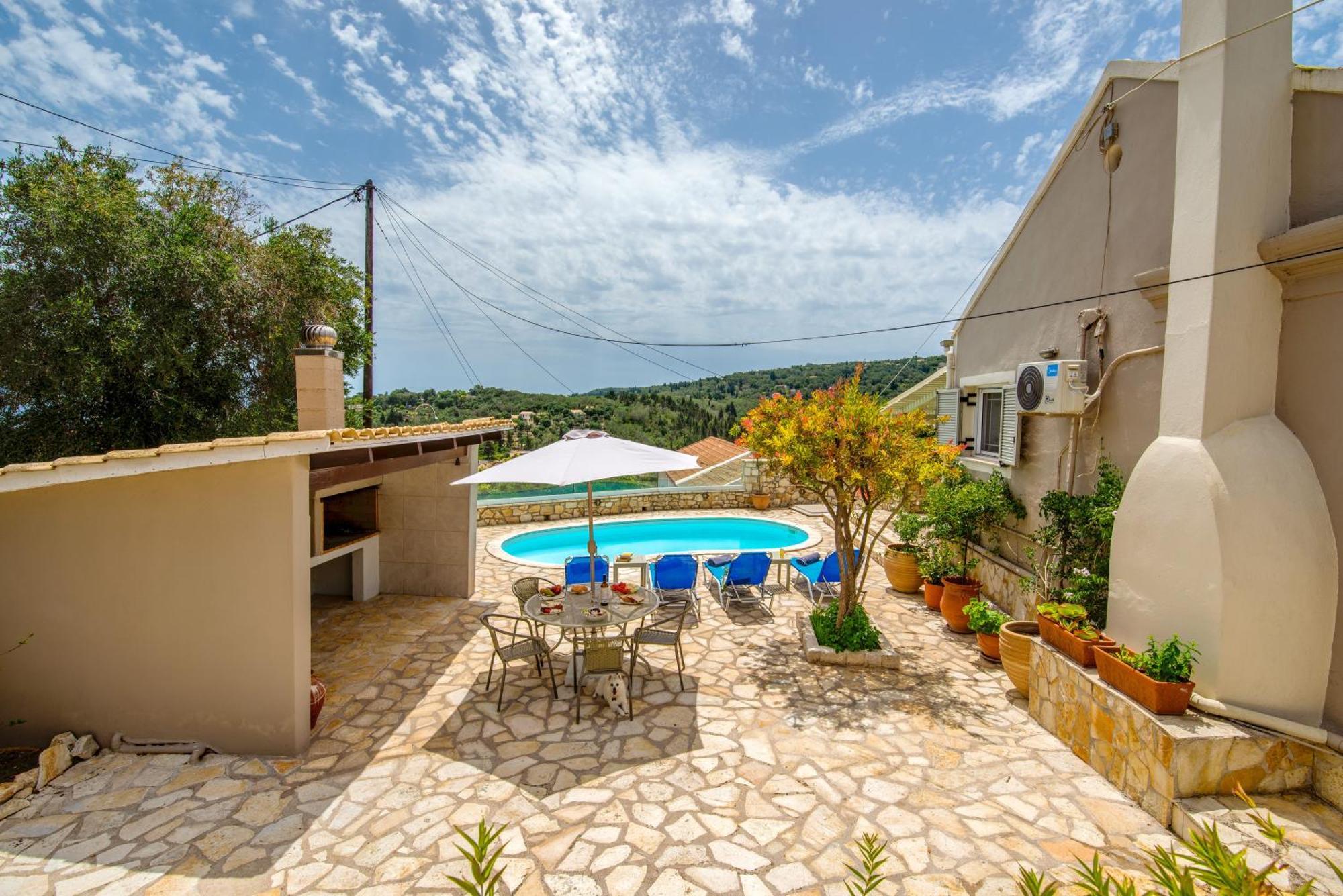 Longós Loggos Seaview Cottage With Private Pool By Konnect מראה חיצוני תמונה
